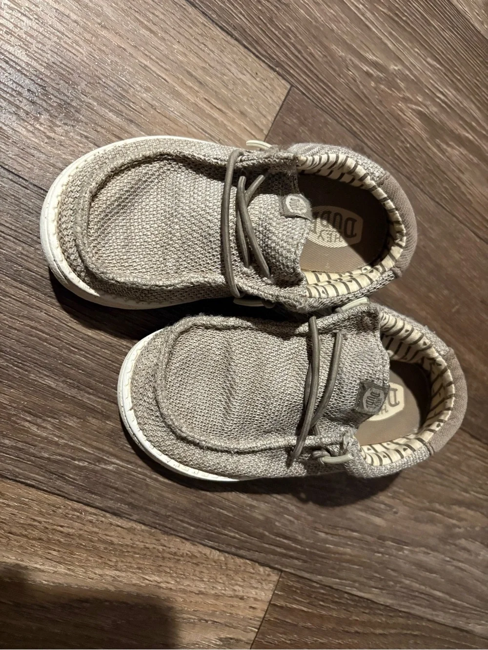 Hey Dude Kids Wally Slip-On Moccasins in Beige
